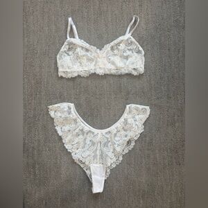 White Lace bridal Lingerie Set